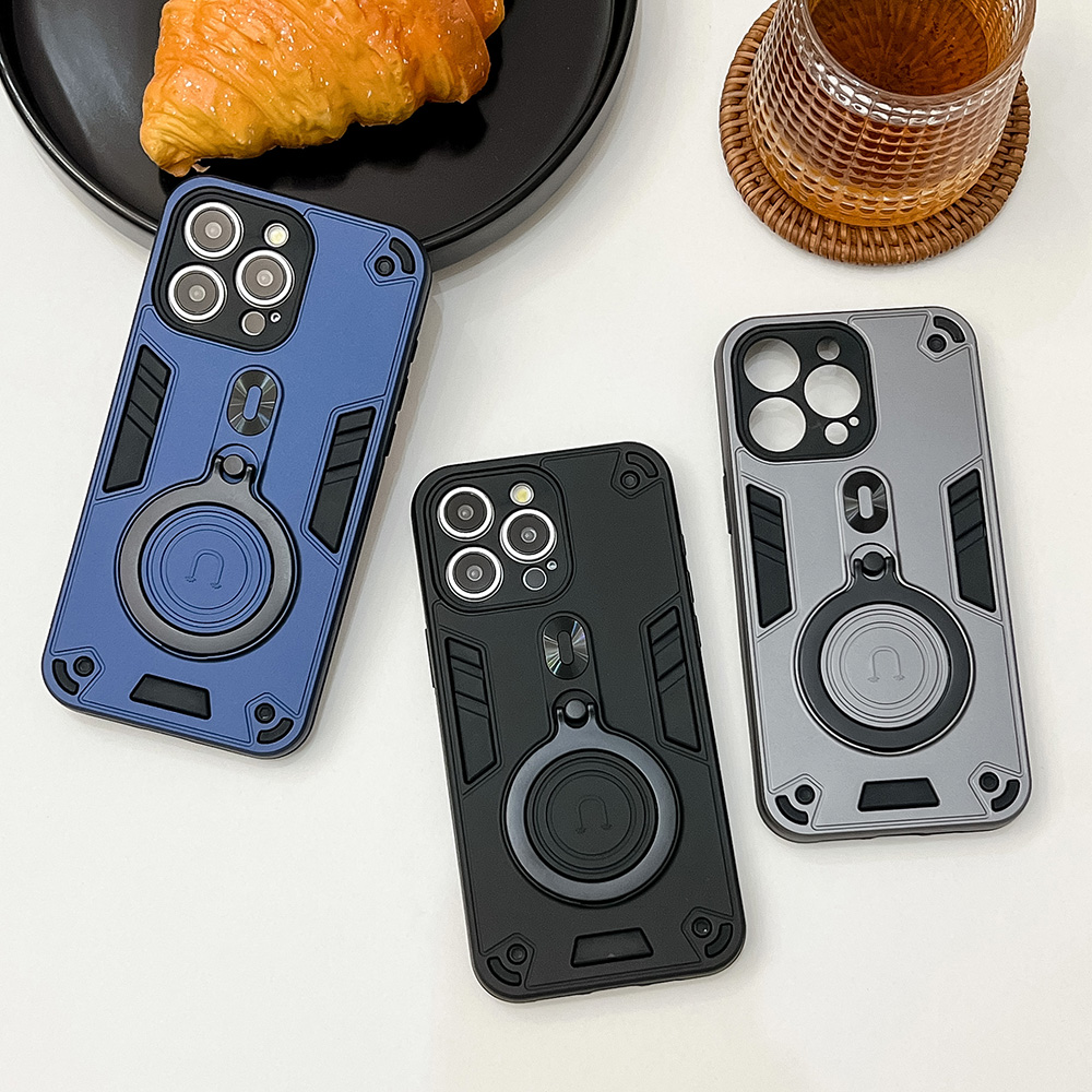 Kickstand Adjustable - غطاء هاتف مغناطيسي مع حامل دائري