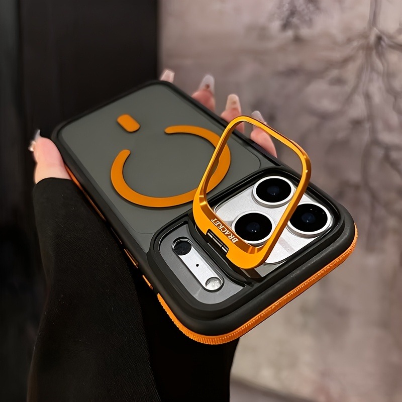 Kickstand Adjustable - حافظة هاتف فاخرة شفافة غير لامعة