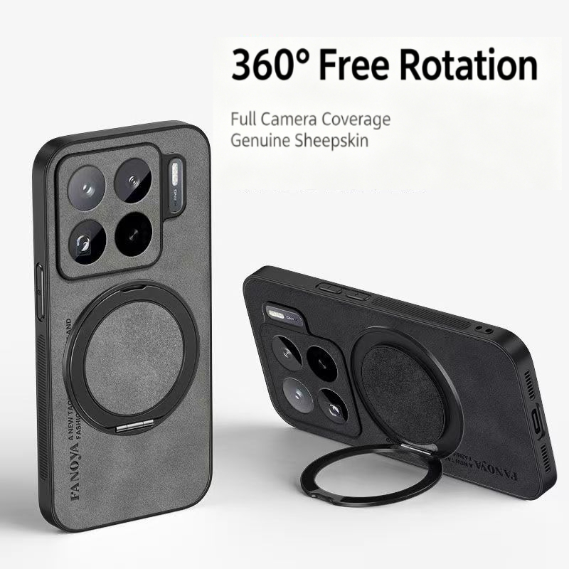 Kickstand Adjustable - حافظة هاتف مغناطيسية من الجلد الصناعي
