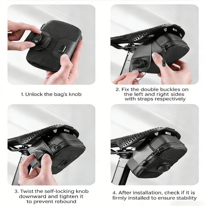 Saddle Bag Under Seat - U2JB الدراجات السروج حقيبة الخلفية أداة