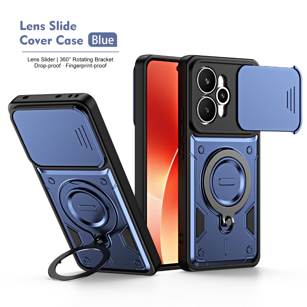 Kickstand Adjustable - غطاء هاتف مقاوم للصدمات مع غطاء