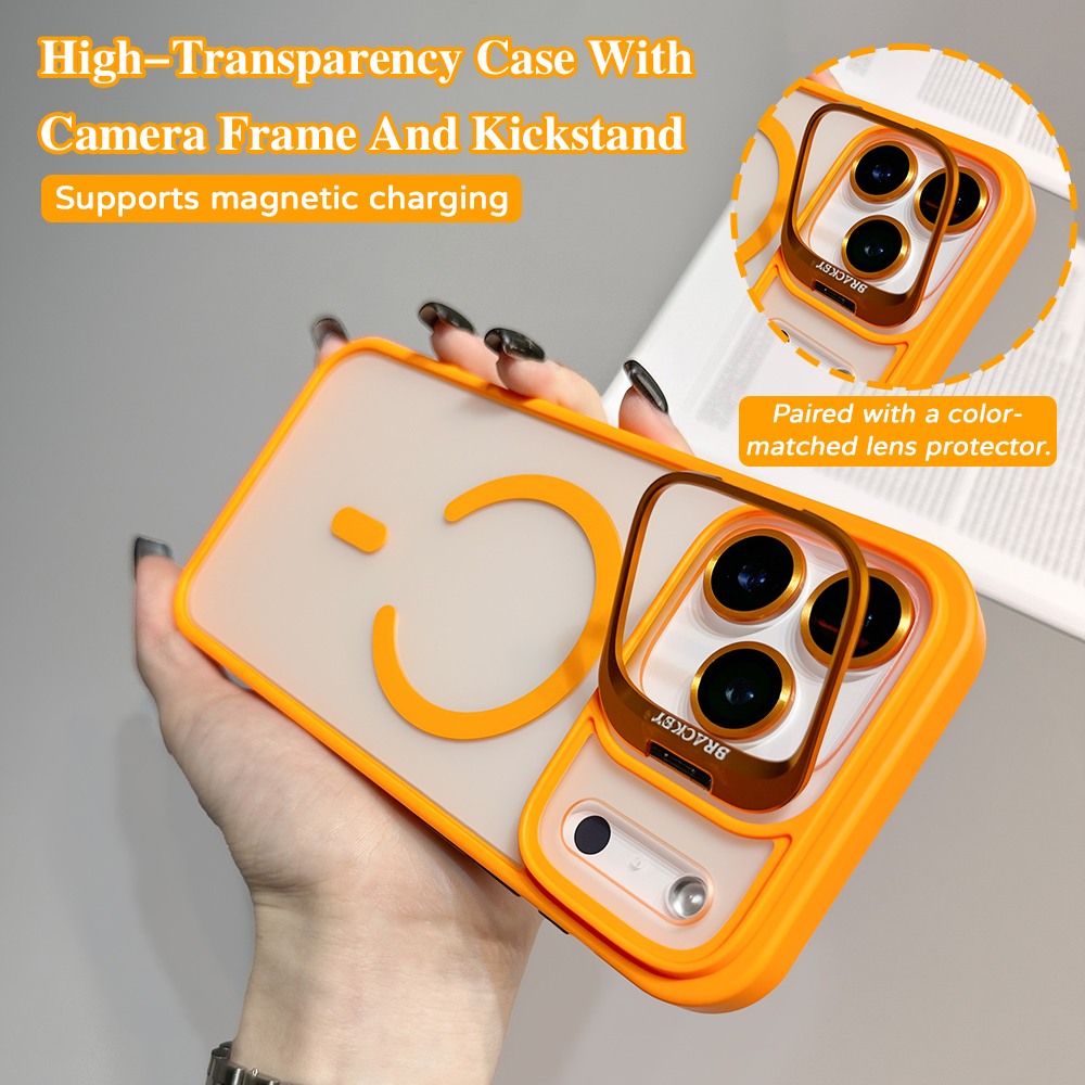 Kickstand Adjustable - حافظة هاتف مغناطيسية مع حامل عدسة