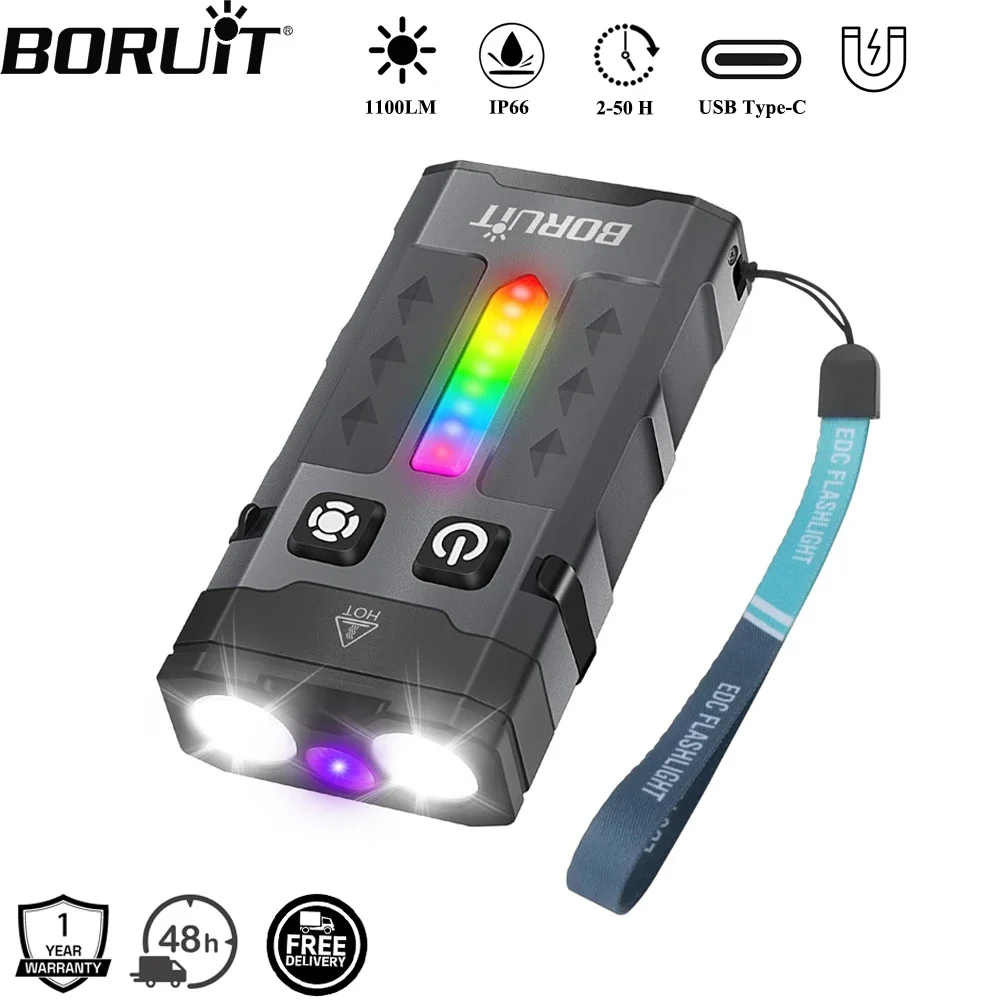 BORUiT EV20 1100LM EDC UV المف - مراجعة Cycling To Work وسعره