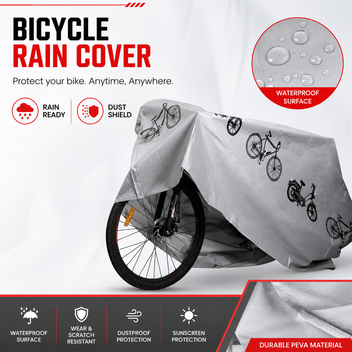 غطاء دراجة هوائية عالمي مقاوم  - مراجعة Cycling Commuter Backpack Waterproof وسعره