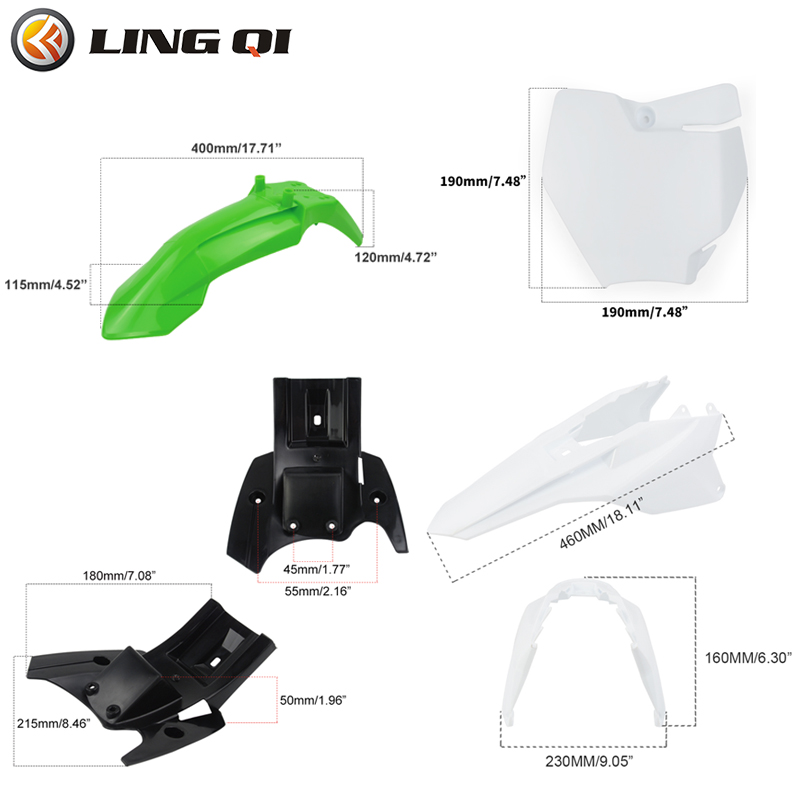 LINGQI سباق الدراجات النارية م - مراجعة Fender Mudguard Set وسعره